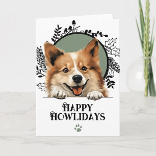 Cartão De Festividades Feliz Natal Howlidays Icelandic Sheepdog
