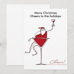 Cartão De Festividades Feliz Natal Humor Papai Noel Saudação de festas