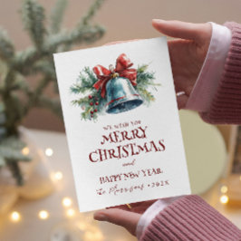 Cartão De Festividades Feliz Natal I Feliz ano novo Pine Bell