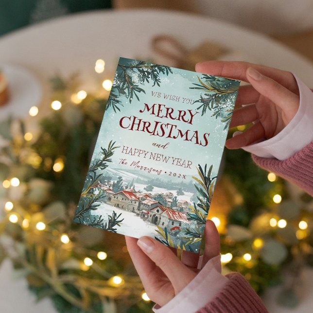 Cartão De Festividades Feliz Natal I Feliz ano novo Winter (Criador carregado)