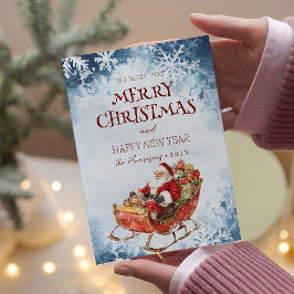 Cartão De Festividades Feliz Natal I Papais noeis de inverno