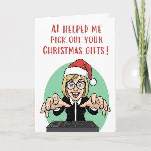 Cartão De Festividades Feliz Natal IA Humor Inteligência Artificial