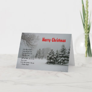 Cartão De Festividades Feliz Natal-Inverno Paisagem de Neve/com Cotação