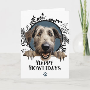 Cartão De Festividades Feliz Natal Irish Wolfhound Cão de Natal
