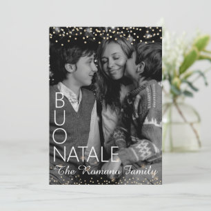 Cartão De Festividades Feliz Natal Italiano Feliz Natal Foto