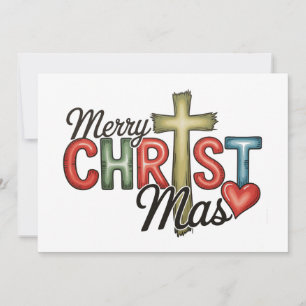 Cartão De Festividades Feliz Natal Jesus Cristo Mas Cruz Xmas