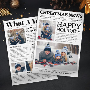 Cartão De Festividades Feliz Natal Jornal Que Ano Natal