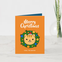Feliz Natal Laranja Cat