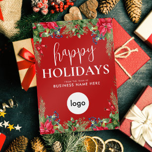 Cartão De Festividades Feliz Natal Logotipo de negócios moderno