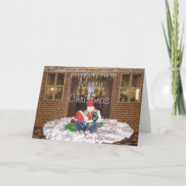 Cartão De Festividades Feliz Natal longe de casa Inspirou A (Frente)