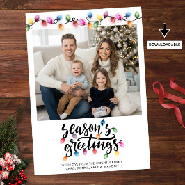 Cartão De Festividades Feliz Natal Luzes de Natal Seasons Saudações Foto