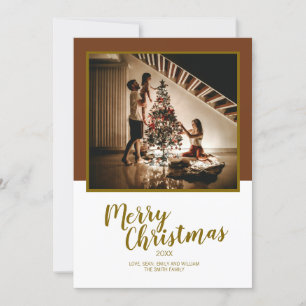 Cartão De Festividades Feliz Natal - Manuscrito Personalizado Madeira Bra