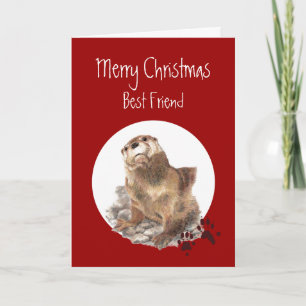 Cartão De Festividades Feliz Natal, Melhor Amigo, Outro Humor Animal