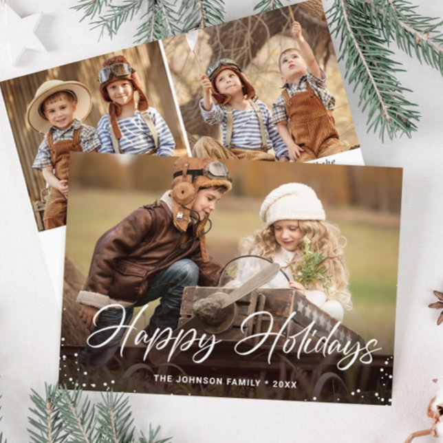 Cartão De Festividades Feliz Natal Moderno 3 FOTO Saudação (Criador carregado)