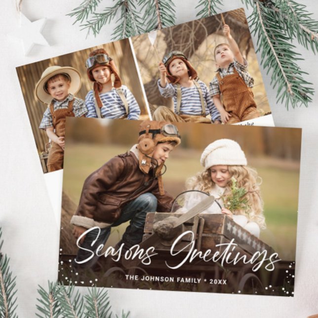 Cartão De Festividades Feliz Natal Moderno 3 FOTO Saudação (Criador carregado)