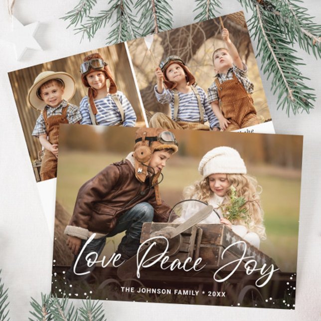 Cartão De Festividades Feliz Natal Moderno 3 FOTO Saudação (Criador carregado)