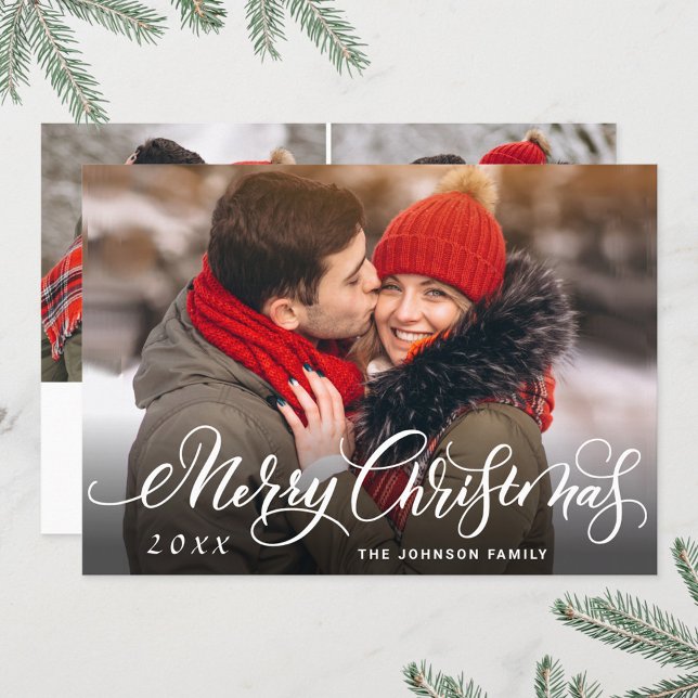 Cartão De Festividades Feliz Natal Moderno 3 FOTO Saudação (Criador carregado)