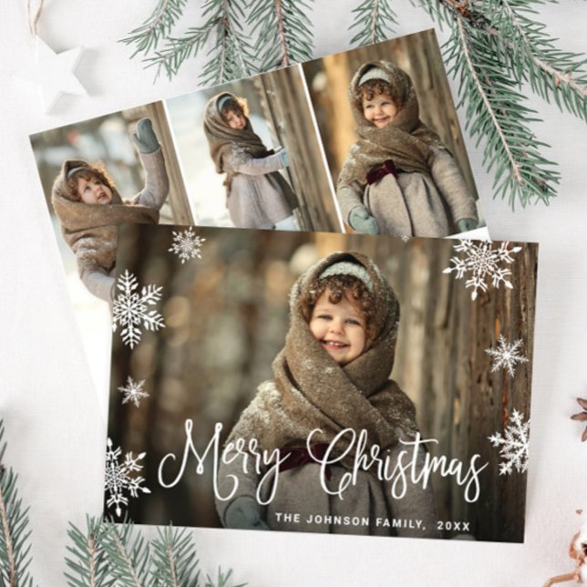 Cartão De Festividades Feliz Natal Moderno 4 FOTO Cumprião (Criador carregado)