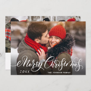 Cartão De Festividades Feliz Natal Moderno 4 FOTO Saudação