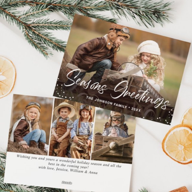 Cartão De Festividades Feliz Natal Moderno 4 FOTO Saudação (Criador carregado)