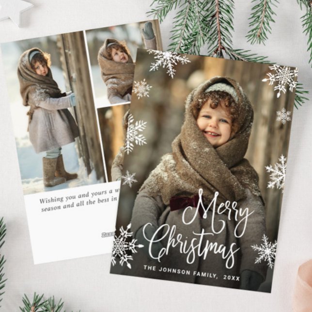 Cartão De Festividades Feliz Natal Moderno 4 FOTO Saudação (Criador carregado)