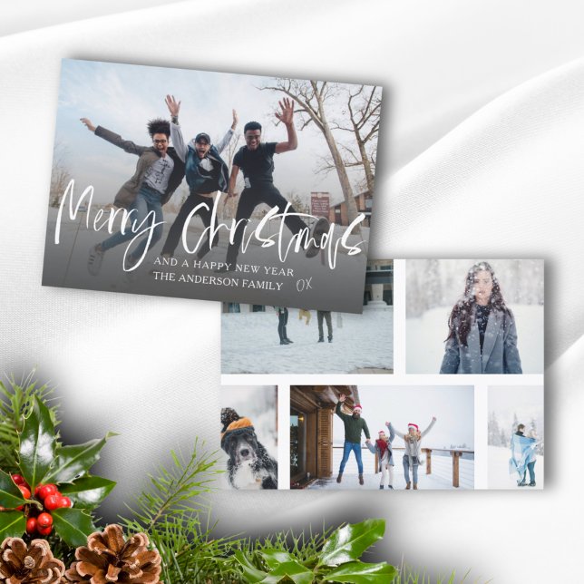 Cartão De Festividades Feliz Natal Moderno 6 Foto (Criador carregado)