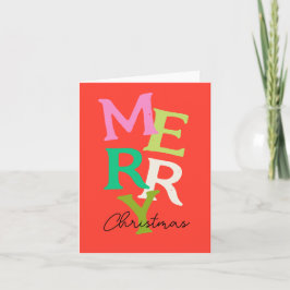 Cartão De Festividades Feliz Natal Moderno Brilhante Feriado