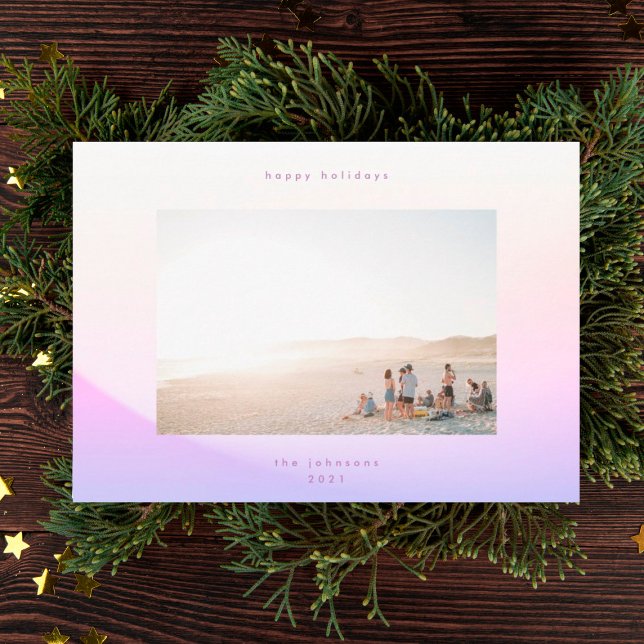 Cartão De Festividades Feliz Natal moderno de minimalismo suave (Criador carregado)