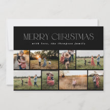 Feliz Natal Moderno Mínimo preto e branco