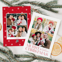 Feliz Natal Moderno Vermelho 7 Colagem de Fotos