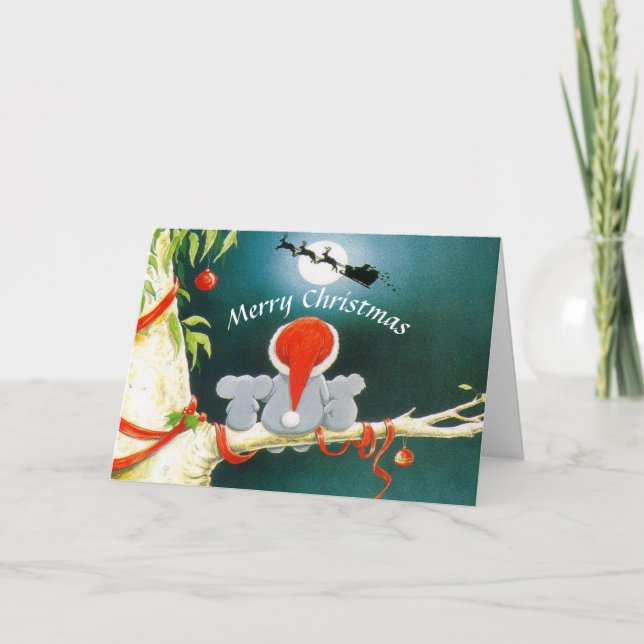 Cartão De Festividades Feliz Natal na Austrália (Frente)