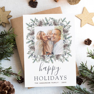 Cartão De Festividades Feliz Natal Natal Férias Azuis