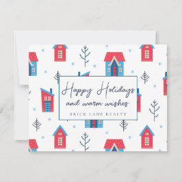 Cartão De Festividades Feliz Natal Negócios Imobiliários 