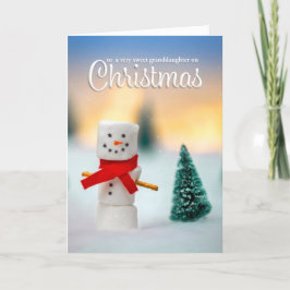 Cartão De Festividades Feliz Natal Netinha Homem de Neve de Marshmallow