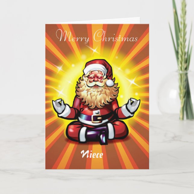 Cartão De Festividades Feliz Natal Niece (Frente)