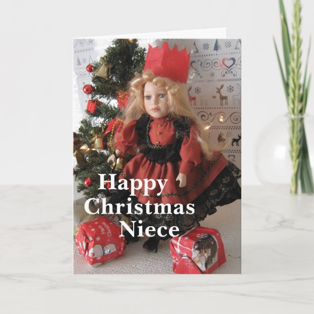 Cartão De Festividades Feliz Natal Niece (Frente)