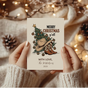 Cartão De Festividades Feliz Natal no Oeste