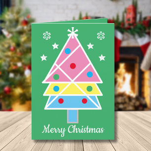 Cartão De Festividades Feliz Natal Nome de Letra Chic Artes Modernas Lega