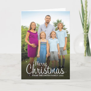 Cartão De Festividades Feliz Natal Nome Personalizado e Fotografia