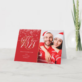 Cartão De Festividades Feliz Natal, o Ano Novo está a chegar Diversão