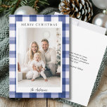 Cartão De Festividades Feliz Natal! padrão de xadrez, foto<br><div class="desc">Padrão de xadrez "Feliz Natal" específico do cliente,  cartão de feriado fotográfico. Moderno e simples para amantes de papel e digitais no impressão e download.</div>