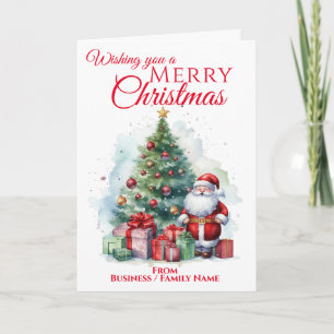 Cartão De Festividades Feliz Natal Papai Noel 