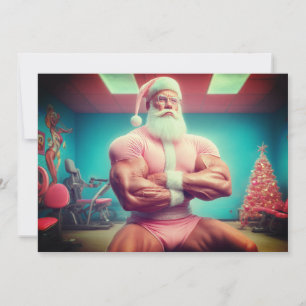 Cartão De Festividades Feliz Natal   Papai Noel Pulou o Dia de Perna Nunc