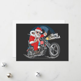 Cartão De Festividades Feliz Natal Papais noeis Biker