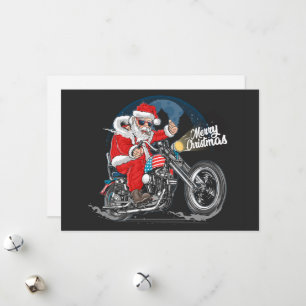 Cartão De Festividades Feliz Natal Papais noeis Biker
