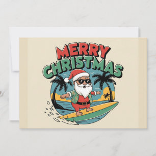 Cartão De Festividades Feliz Natal Papais noeis de verão