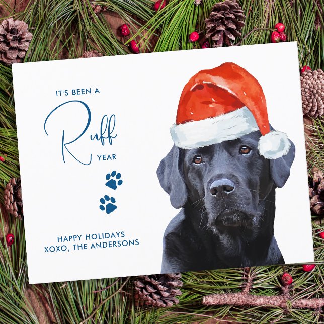 Cartão De Festividades Feliz Natal Papais noeis Pawsiti Cachorros Ruff An (Criador carregado)