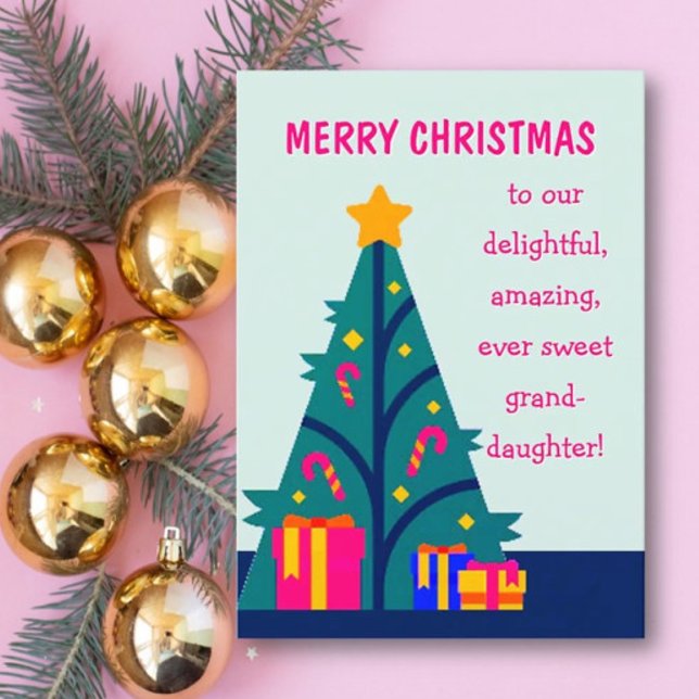 Cartão De Festividades Feliz Natal para a placa neta (Criador carregado)