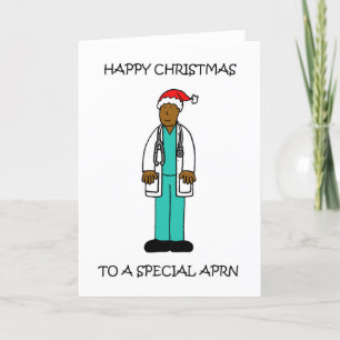 Cartão De Festividades Feliz Natal para APRN Afro-Americano