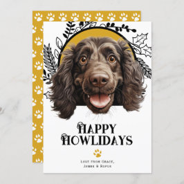 Cartão De Festividades Feliz Natal para Boykin Spaniel